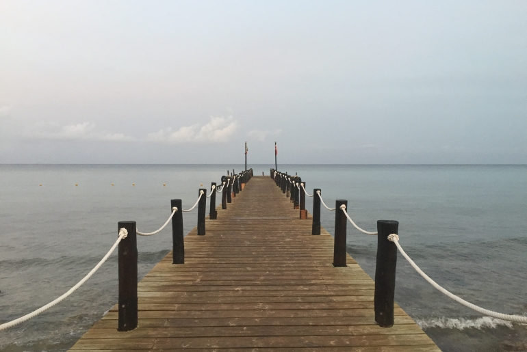 Ponton, plage de Cozumel