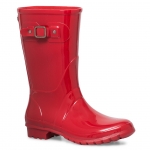 Mi-bottes plastiques rouge