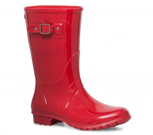 Mi-bottes plastiques rouge