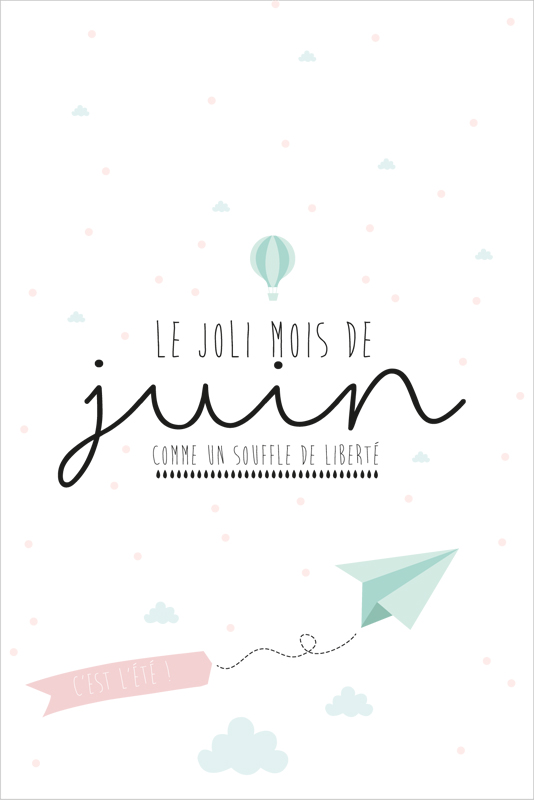 Calendrier Du Mois De Juin à Imprimer La Vie En Plus Joli