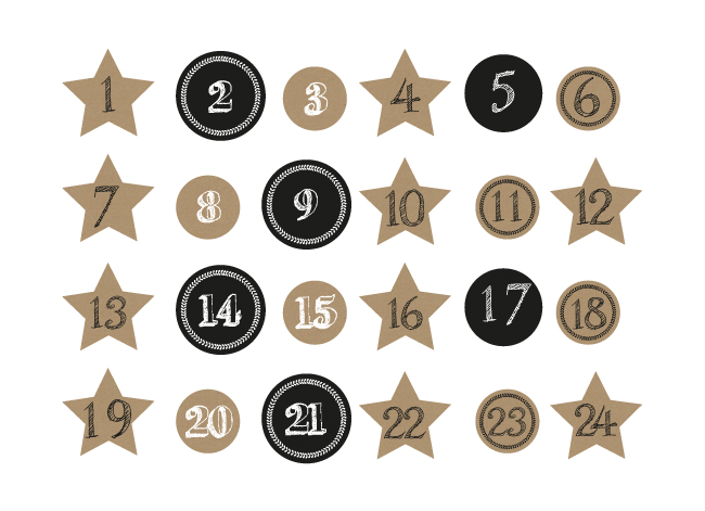 Printable Calendrier de l'Avent